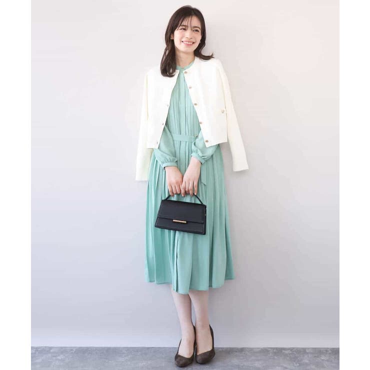 プリーツジョーゼットワンピース/洗える/WEB限定サイズあり | OFUON | 詳細画像9 