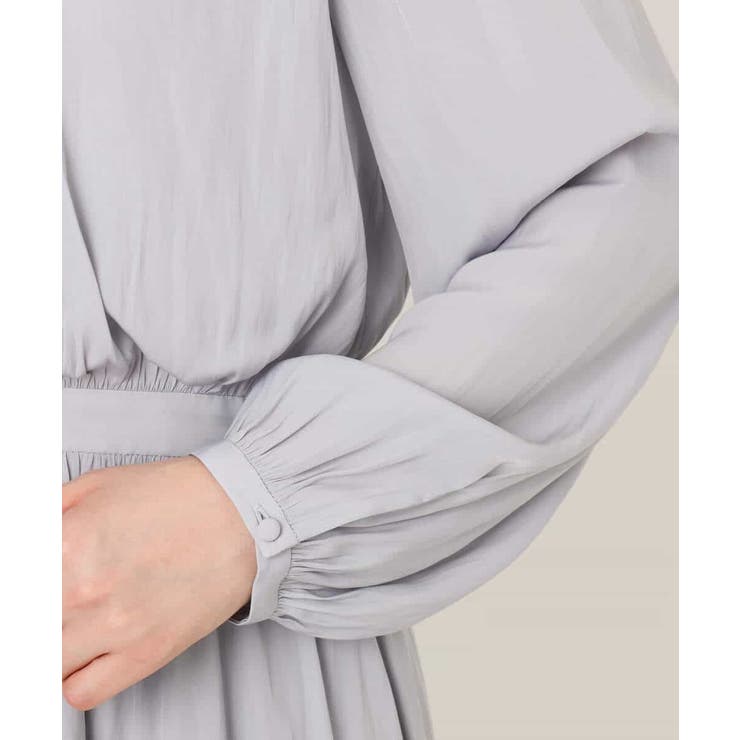 パウダーサテン ボウタイワンピース/洗える/WEB限定サイズあり | OFUON | 詳細画像24 