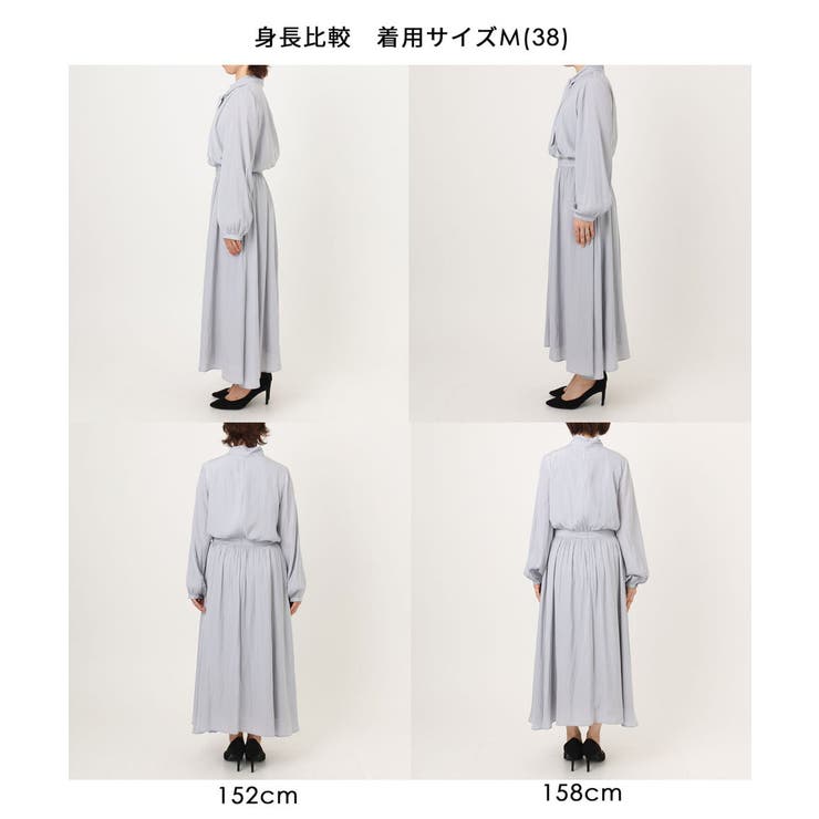 パウダーサテン ボウタイワンピース/洗える/WEB限定サイズあり | OFUON | 詳細画像34 