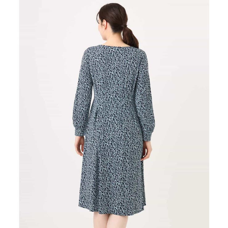 カリグラフィープリント ジャージワンピース/洗える/WEB限定サイズあり | OFUON | 詳細画像21 