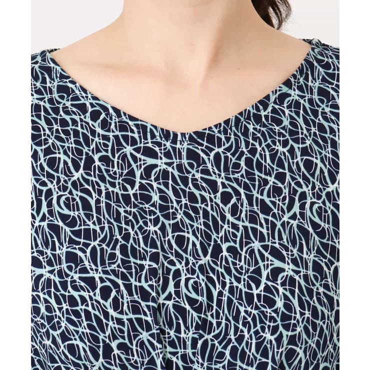 カリグラフィープリント ジャージワンピース/洗える/WEB限定サイズあり | OFUON | 詳細画像22 