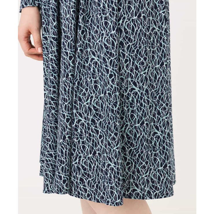 カリグラフィープリント ジャージワンピース/洗える/WEB限定サイズあり | OFUON | 詳細画像24 