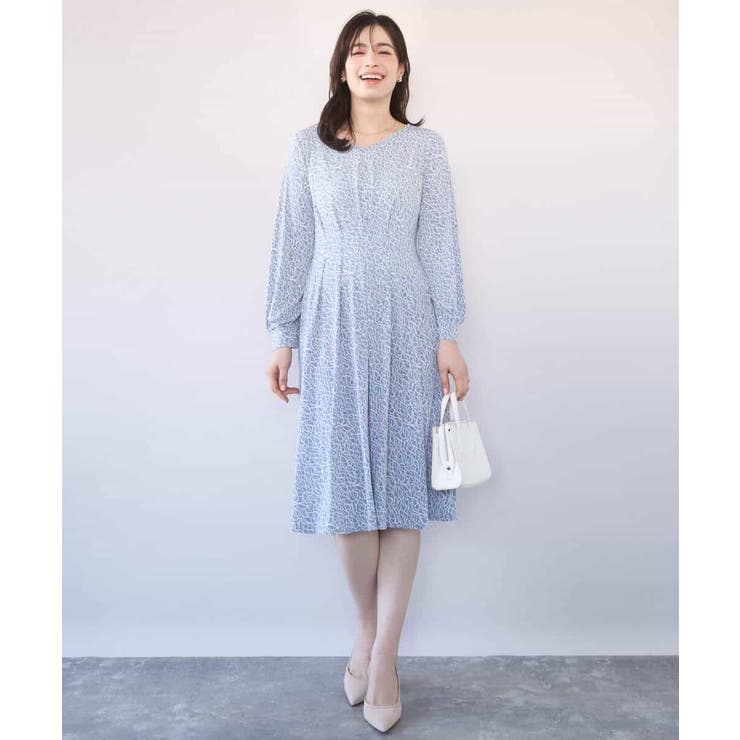 カリグラフィープリント ジャージワンピース/洗える/WEB限定サイズあり | OFUON | 詳細画像3 