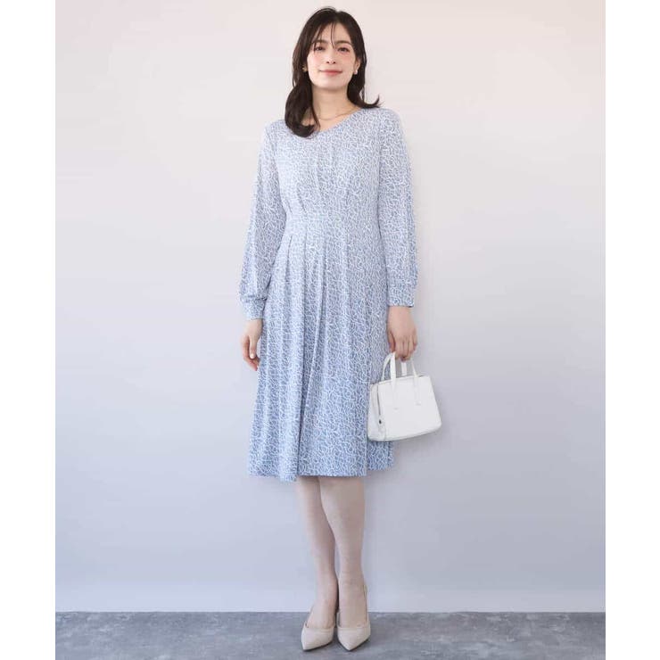 カリグラフィープリント ジャージワンピース/洗える/WEB限定サイズあり | OFUON | 詳細画像4 