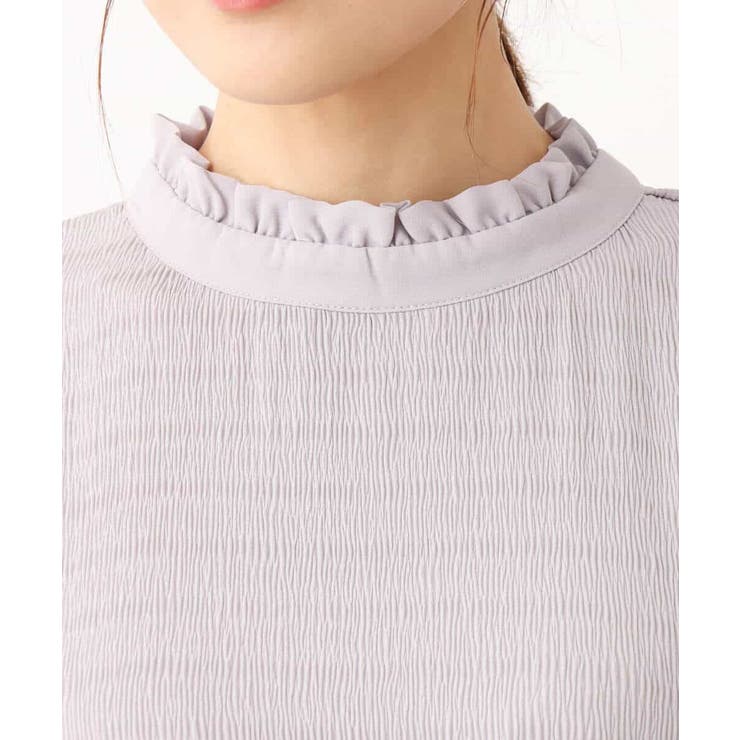 シフォンジョーゼットフリルネックプリーツワンピース/洗える | OFUON | 詳細画像36 