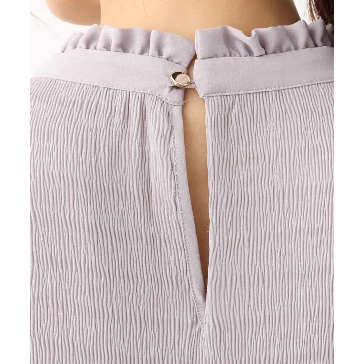 シフォンジョーゼットフリルネックプリーツワンピース/洗える | OFUON | 詳細画像37 