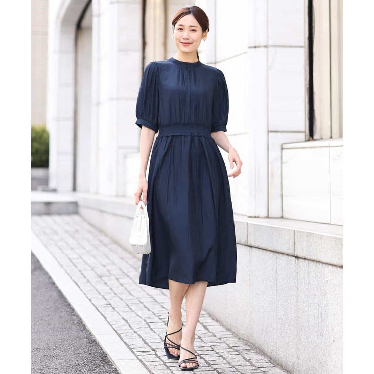 パウダーサテンシャーリングワンピース/洗える | OFUON | 詳細画像10 