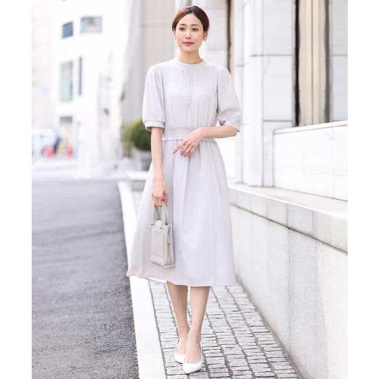 パウダーサテンシャーリングワンピース/洗える | OFUON | 詳細画像2 