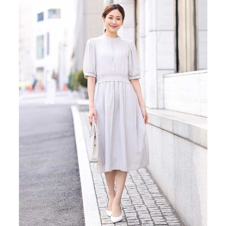 パウダーサテンシャーリングワンピース/洗える | OFUON | 詳細画像3 