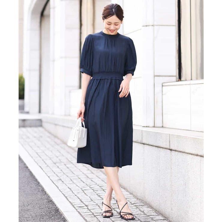 パウダーサテンシャーリングワンピース/洗える | OFUON | 詳細画像9 