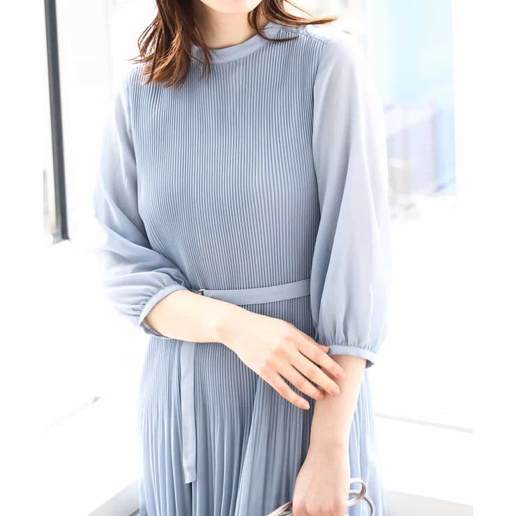 シフォンプリーツワンピース/洗える/WEB限定サイズあり | OFUON | 詳細画像1 