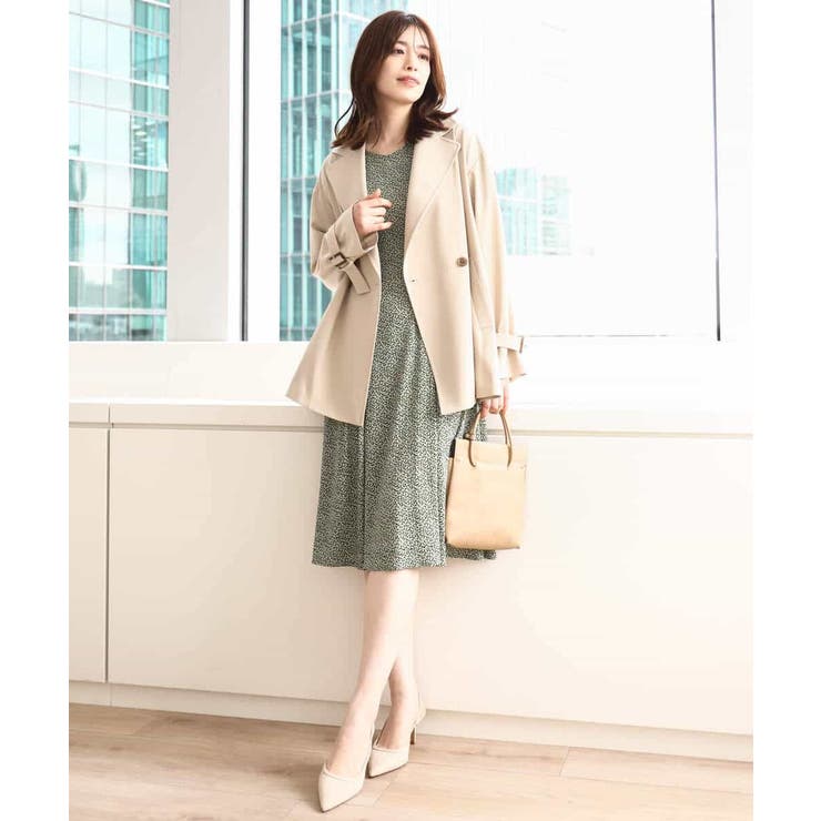 フレアスリーブ小花柄ワンピース/洗える/WEB限定サイズあり | OFUON | 詳細画像15 