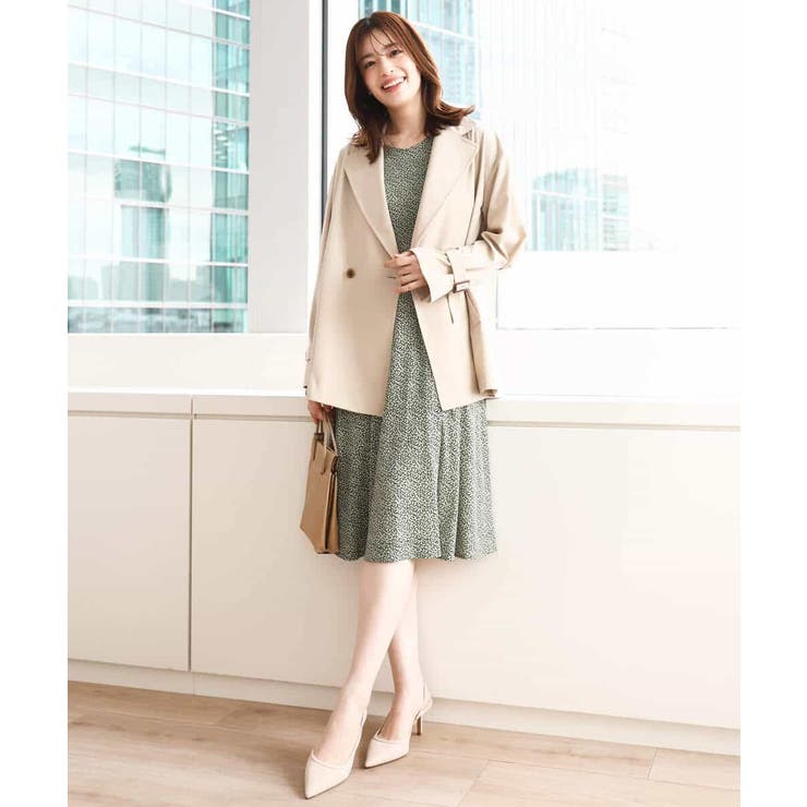 フレアスリーブ小花柄ワンピース/洗える/WEB限定サイズあり | OFUON | 詳細画像17 