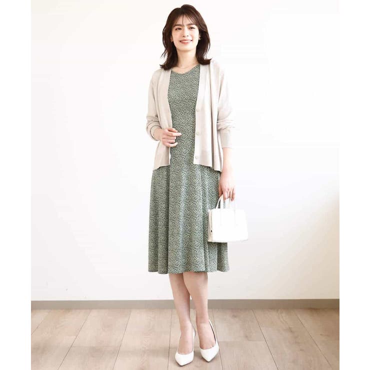 フレアスリーブ小花柄ワンピース/洗える/WEB限定サイズあり | OFUON | 詳細画像19 