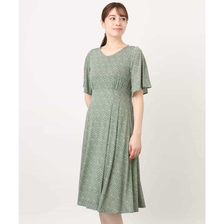フレアスリーブ小花柄ワンピース/洗える/WEB限定サイズあり | OFUON | 詳細画像22 