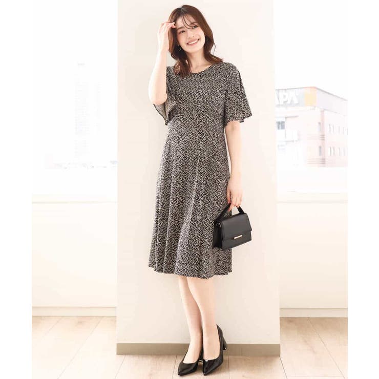 フレアスリーブ小花柄ワンピース/洗える/WEB限定サイズあり | OFUON | 詳細画像5 