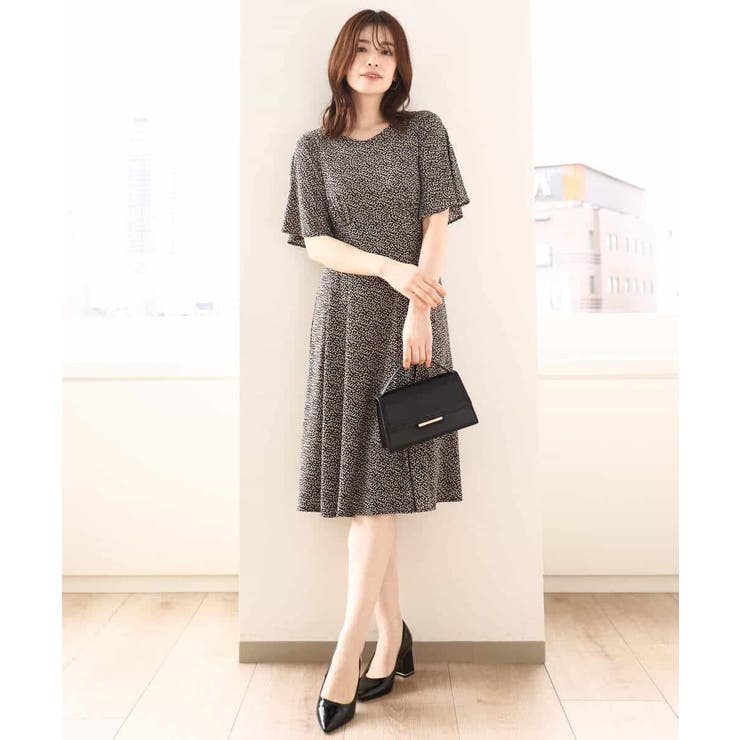 フレアスリーブ小花柄ワンピース/洗える/WEB限定サイズあり | OFUON | 詳細画像6 