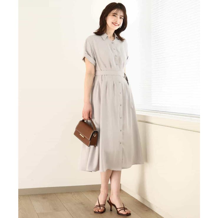 スキッパーネックシャツワンピース/洗える/WEB限定サイズあり | OFUON | 詳細画像10 