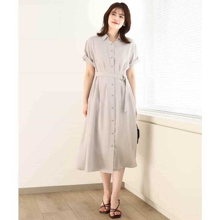 スキッパーネックシャツワンピース/洗える/WEB限定サイズあり | OFUON | 詳細画像11 