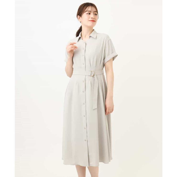 スキッパーネックシャツワンピース/洗える/WEB限定サイズあり | OFUON | 詳細画像14 