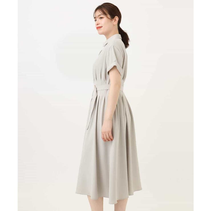 スキッパーネックシャツワンピース/洗える/WEB限定サイズあり | OFUON | 詳細画像15 