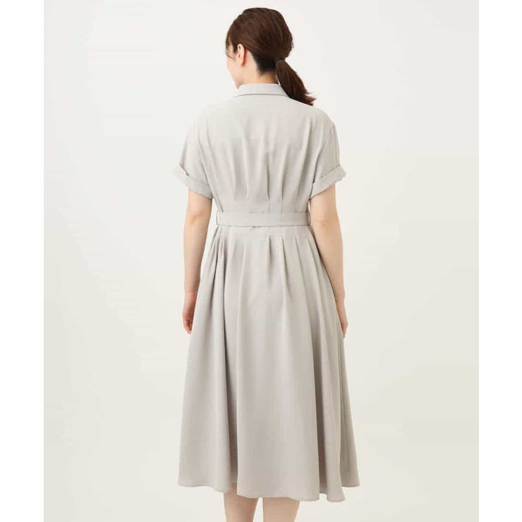 スキッパーネックシャツワンピース/洗える/WEB限定サイズあり | OFUON | 詳細画像16 