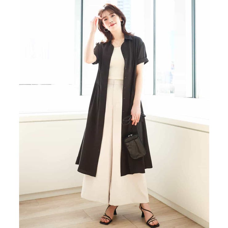 スキッパーネックシャツワンピース/洗える/WEB限定サイズあり | OFUON | 詳細画像3 