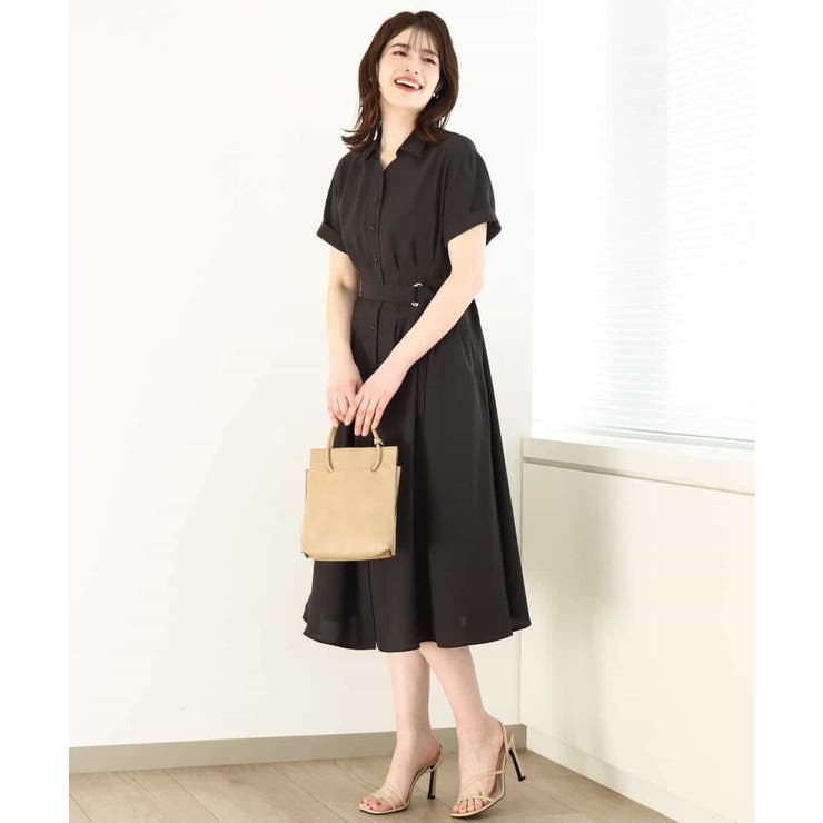 スキッパーネックシャツワンピース/洗える/WEB限定サイズあり | OFUON | 詳細画像5 