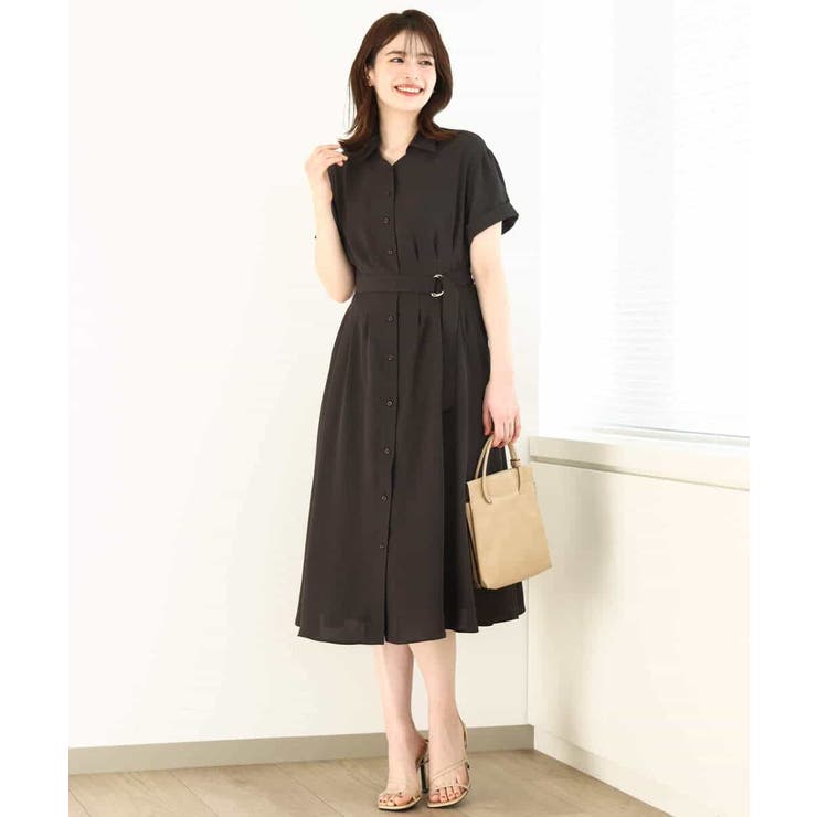 スキッパーネックシャツワンピース/洗える/WEB限定サイズあり | OFUON | 詳細画像6 
