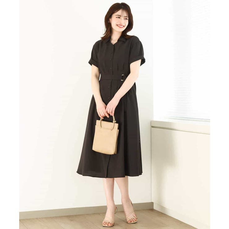 スキッパーネックシャツワンピース/洗える/WEB限定サイズあり | OFUON | 詳細画像7 