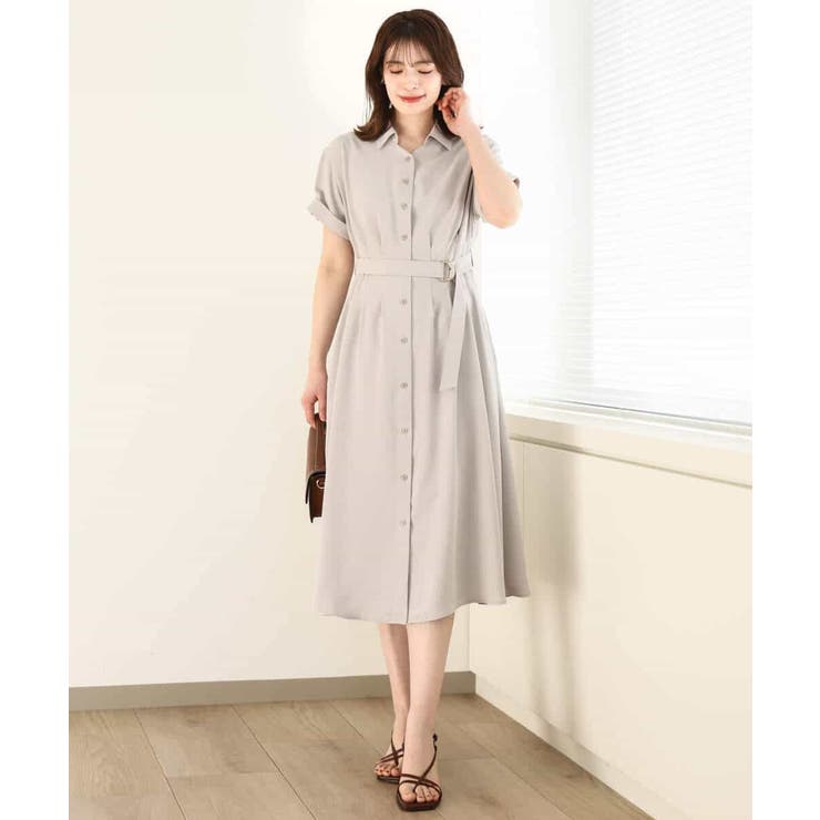 スキッパーネックシャツワンピース/洗える/WEB限定サイズあり | OFUON | 詳細画像9 