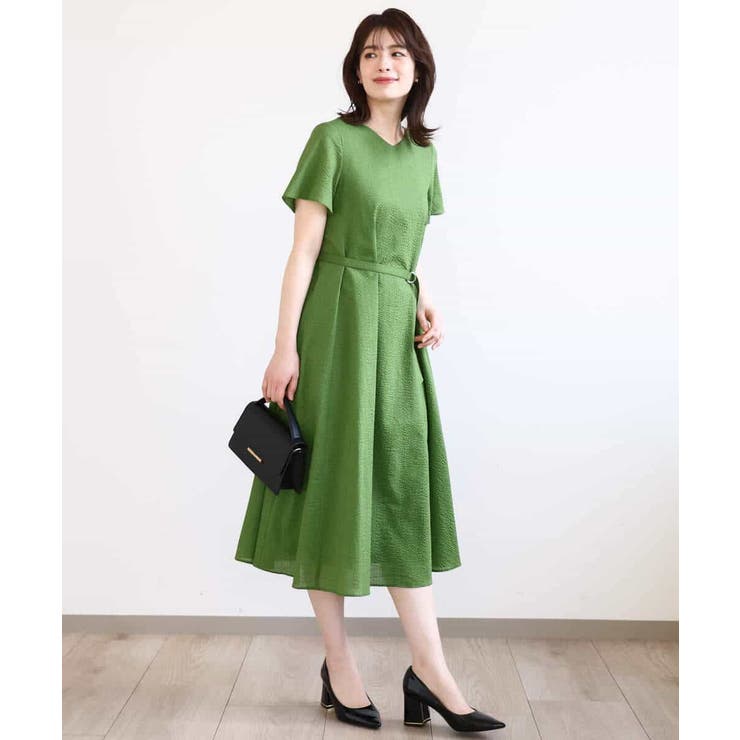 VネックAラインシルエットワンピース/洗える/WEB限定サイズあり | OFUON | 詳細画像15 