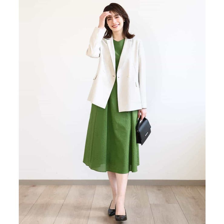 VネックAラインシルエットワンピース/洗える/WEB限定サイズあり | OFUON | 詳細画像18 