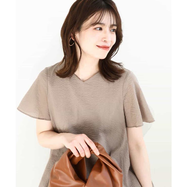 VネックAラインシルエットワンピース/洗える/WEB限定サイズあり | OFUON | 詳細画像19 