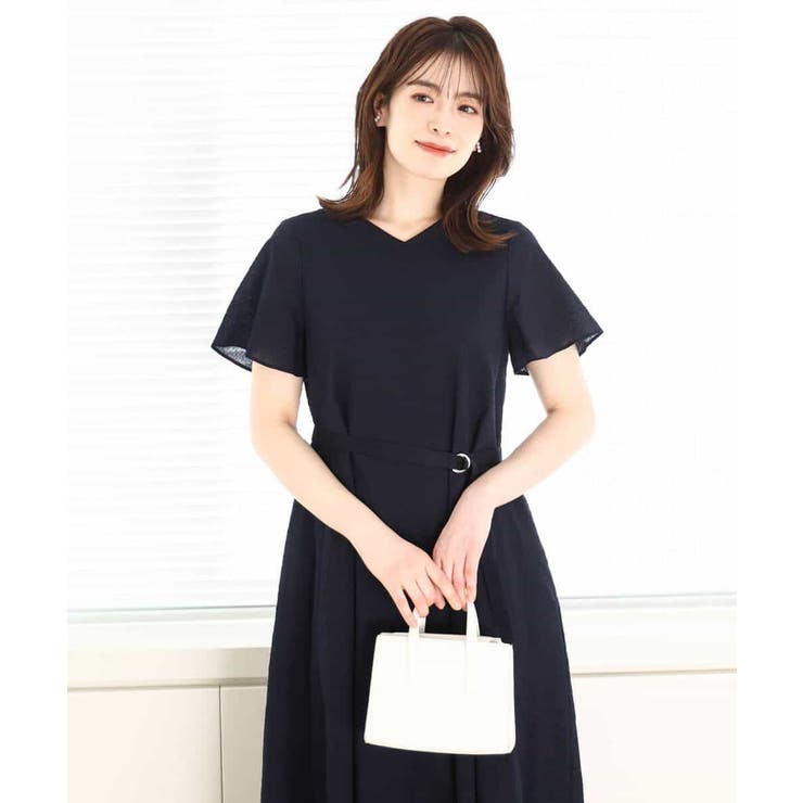 VネックAラインシルエットワンピース/洗える/WEB限定サイズあり | OFUON | 詳細画像25 