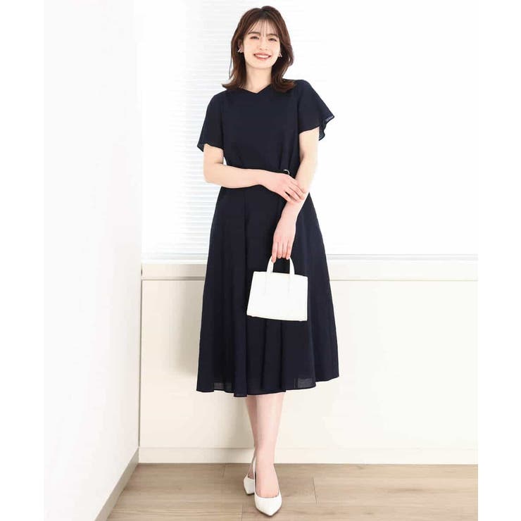 VネックAラインシルエットワンピース/洗える/WEB限定サイズあり | OFUON | 詳細画像26 