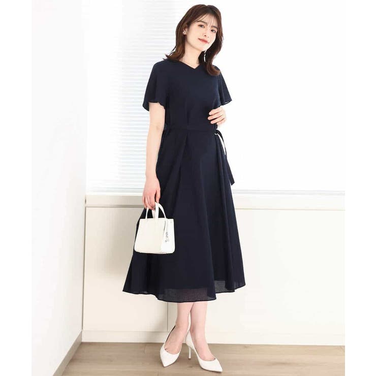 VネックAラインシルエットワンピース/洗える/WEB限定サイズあり | OFUON | 詳細画像29 