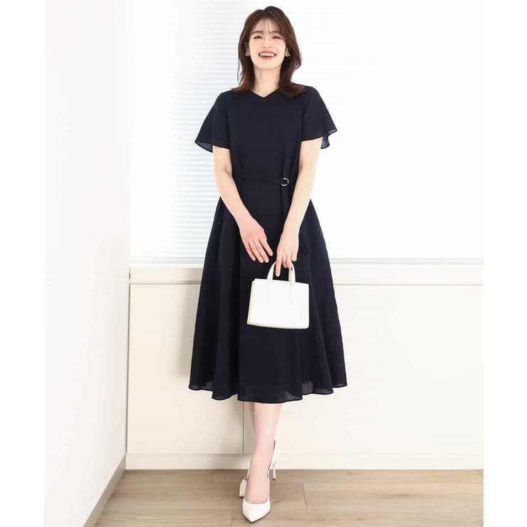 VネックAラインシルエットワンピース/洗える/WEB限定サイズあり | OFUON | 詳細画像30 