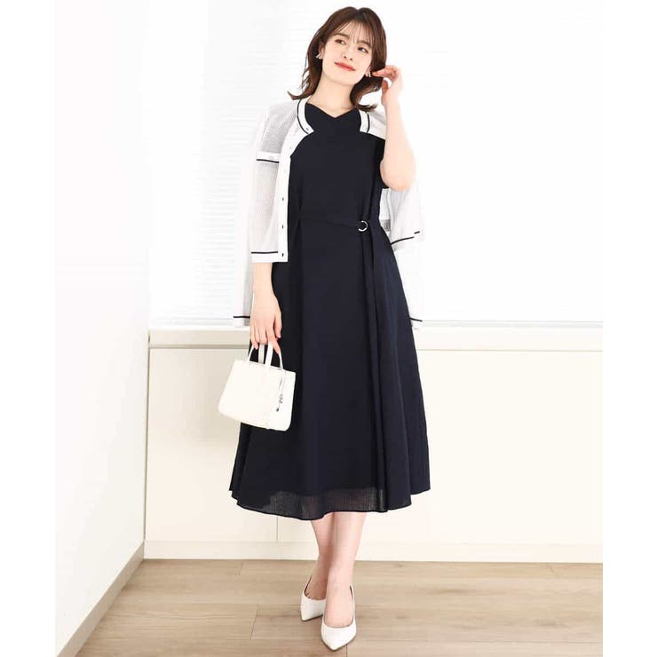 VネックAラインシルエットワンピース/洗える/WEB限定サイズあり | OFUON | 詳細画像33 