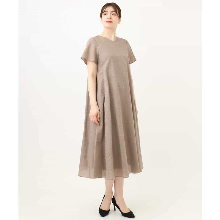 VネックAラインシルエットワンピース/洗える/WEB限定サイズあり | OFUON | 詳細画像35 