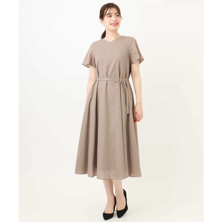VネックAラインシルエットワンピース/洗える/WEB限定サイズあり | OFUON | 詳細画像44 