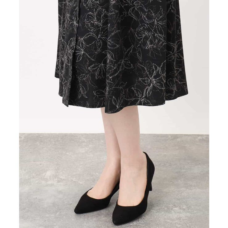 ラインフラワープリントワンピース/洗える/WEB限定サイズあり | OFUON | 詳細画像16 