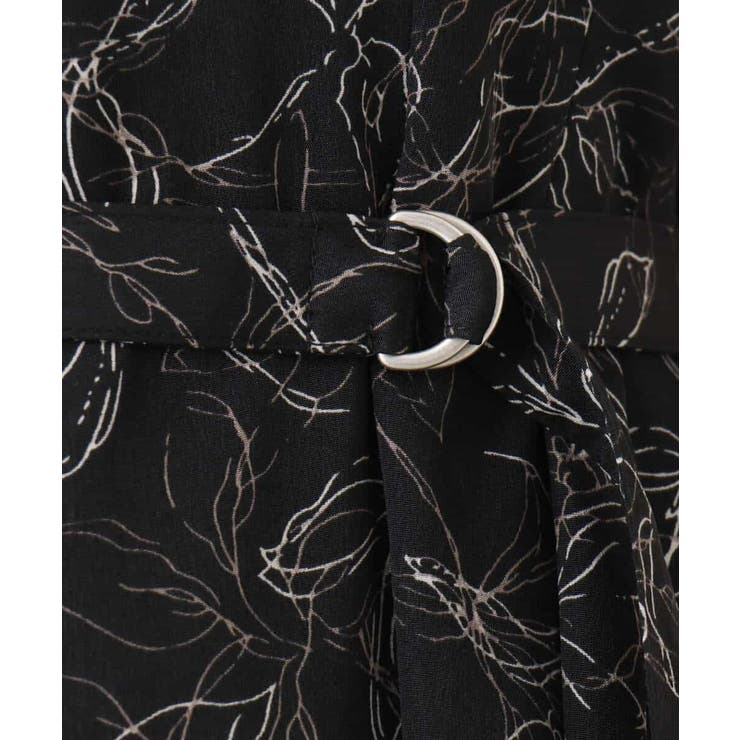 ラインフラワープリントワンピース/洗える/WEB限定サイズあり | OFUON | 詳細画像17 