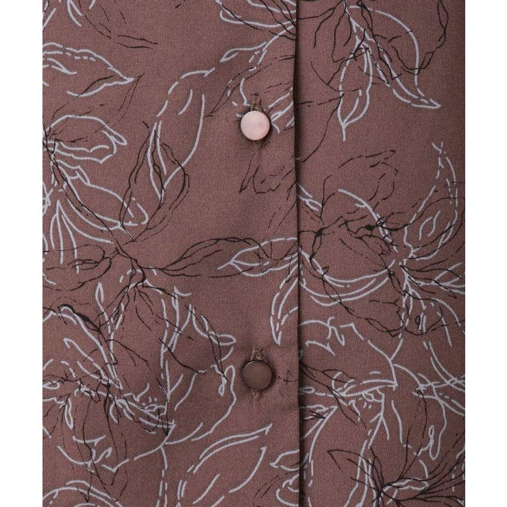 ラインフラワープリントワンピース/洗える/WEB限定サイズあり | OFUON | 詳細画像20 