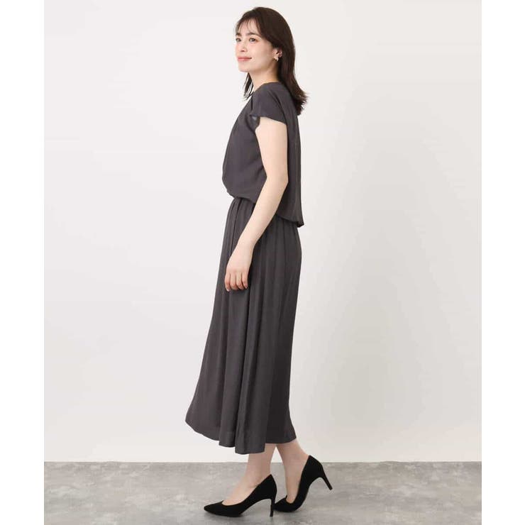 リネンライクウエスト切り替えワンピース/洗える/WEB限定 | OFUON | 詳細画像19 