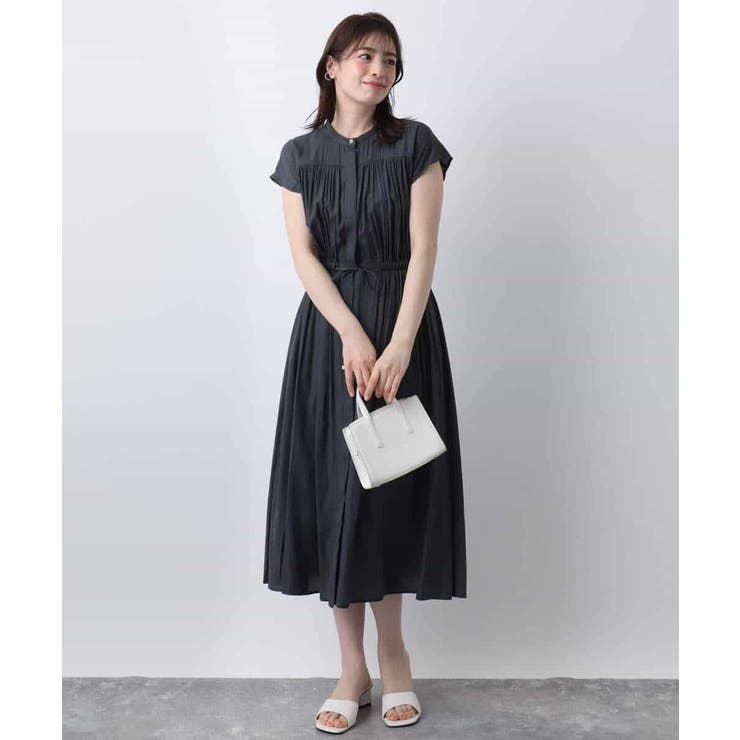 ギャザーデザインワンピース/洗える/WEB限定 | OFUON | 詳細画像14 