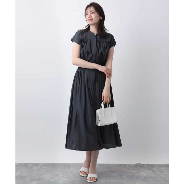 ギャザーデザインワンピース/洗える/WEB限定 | OFUON | 詳細画像16 