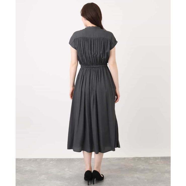 ギャザーデザインワンピース/洗える/WEB限定 | OFUON | 詳細画像20 