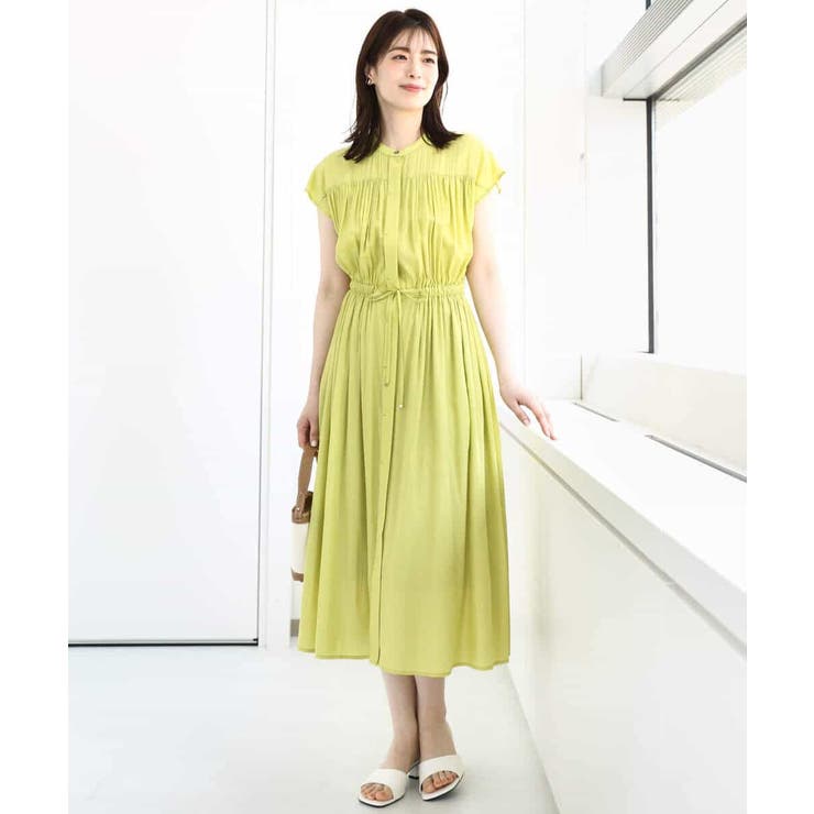 ギャザーデザインワンピース/洗える/WEB限定 | OFUON | 詳細画像3 