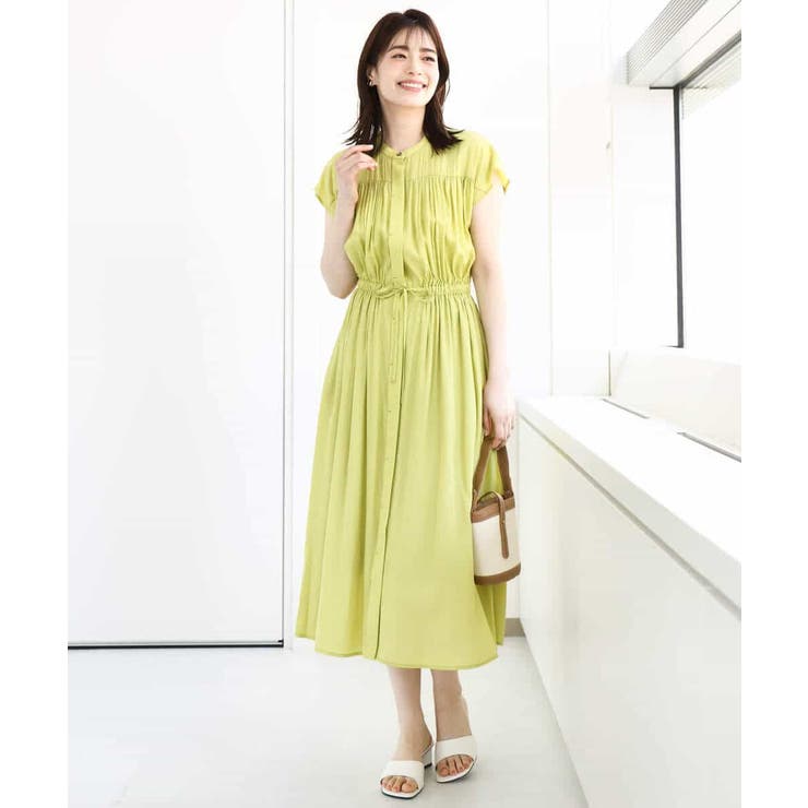 ギャザーデザインワンピース/洗える/WEB限定 | OFUON | 詳細画像5 